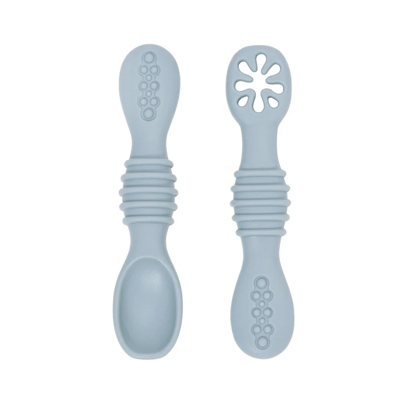 Baby Silicone Grinding Training Spoon Feeding Complementary Food Rice Paste Double Headed Soft Spoon Sticky Licking Rod