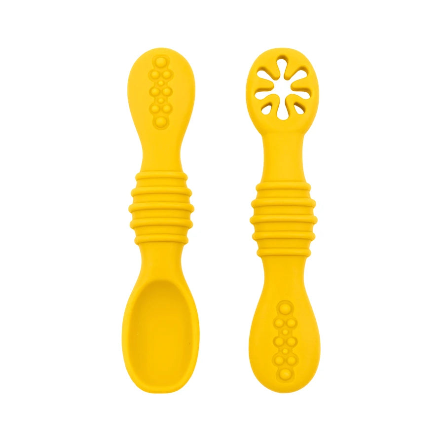 Baby Silicone Grinding Training Spoon Feeding Complementary Food Rice Paste Double Headed Soft Spoon Sticky Licking Rod