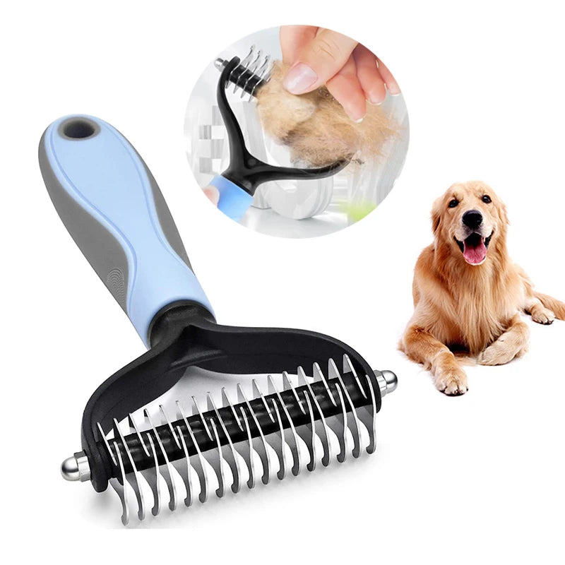 2-in-1 Pet Deshedding & Dematting Brush