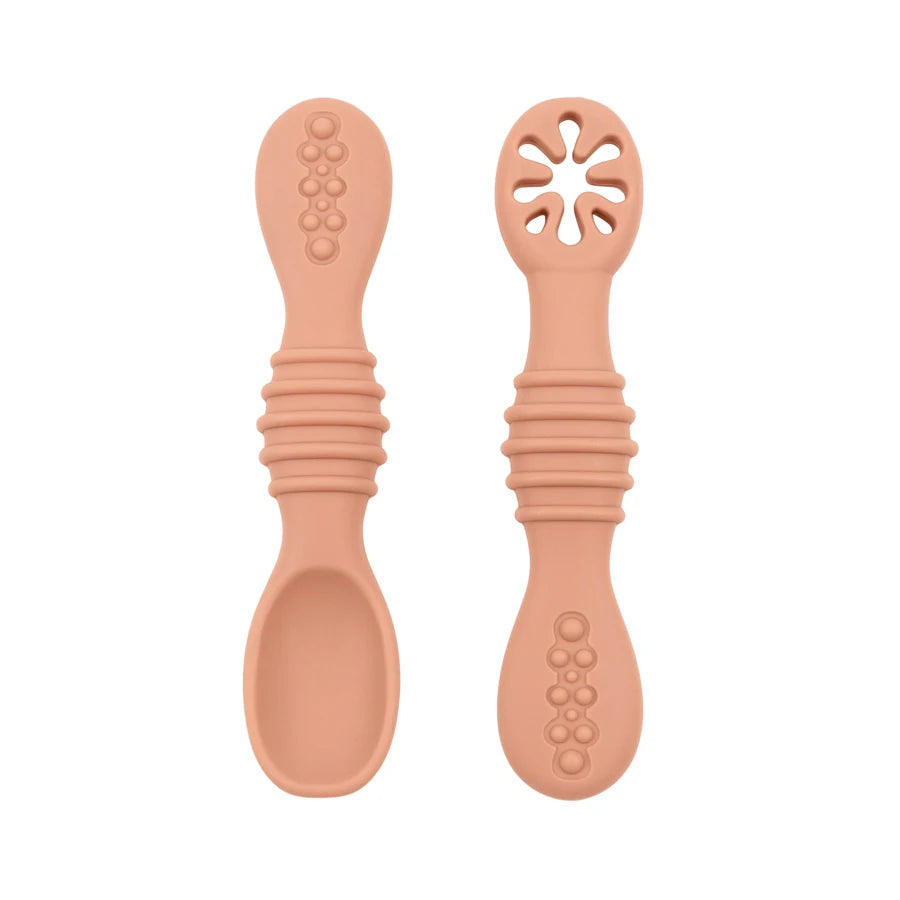 Baby Silicone Grinding Training Spoon Feeding Complementary Food Rice Paste Double Headed Soft Spoon Sticky Licking Rod