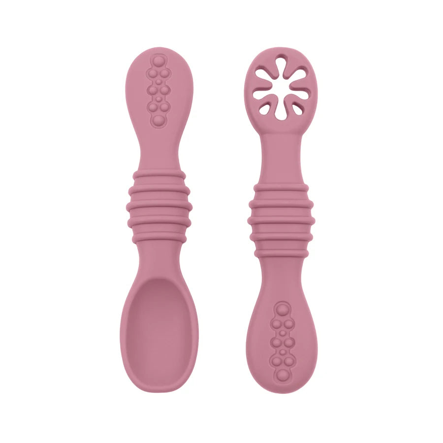Baby Silicone Grinding Training Spoon Feeding Complementary Food Rice Paste Double Headed Soft Spoon Sticky Licking Rod