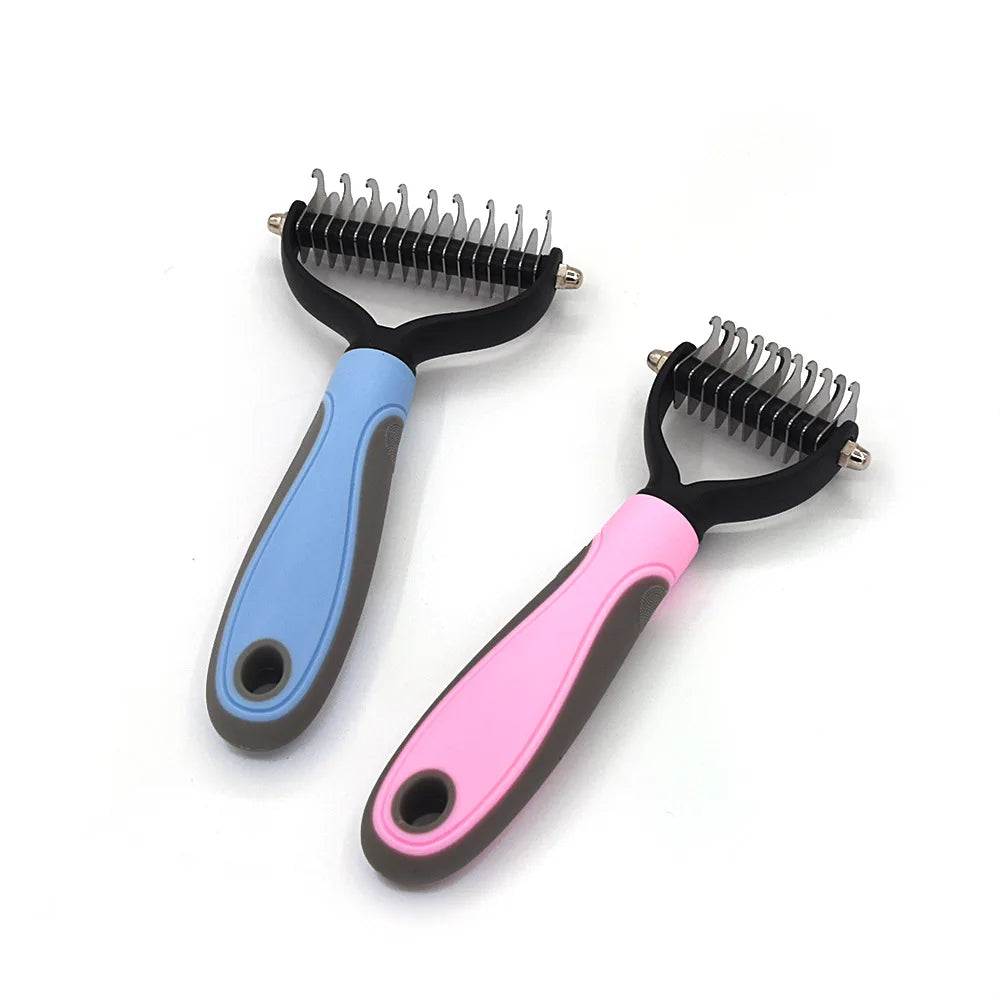 2-in-1 Pet Deshedding & Dematting Brush
