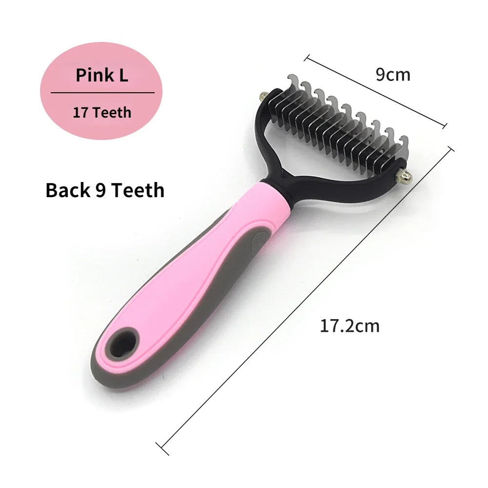 2-in-1 Pet Deshedding & Dematting Brush