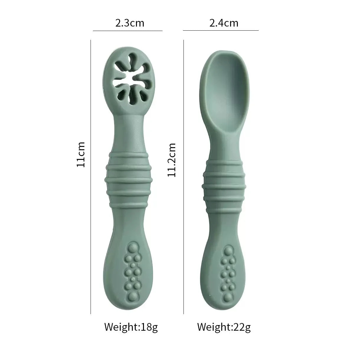 Baby Silicone Grinding Training Spoon Feeding Complementary Food Rice Paste Double Headed Soft Spoon Sticky Licking Rod