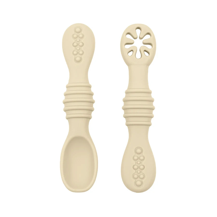 Baby Silicone Grinding Training Spoon Feeding Complementary Food Rice Paste Double Headed Soft Spoon Sticky Licking Rod